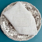 12 Pieces Flax Linen Cloth Napkin