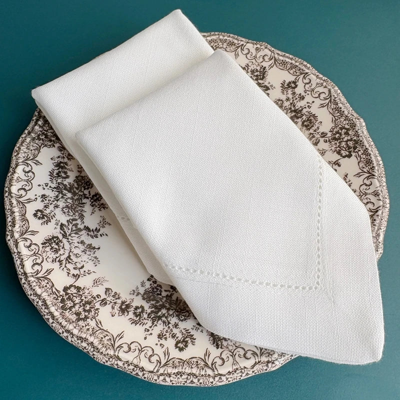 12 Pieces Flax Linen Cloth Napkin
