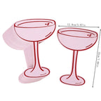 Pink Cocktail-Shaped Name Place Cards
