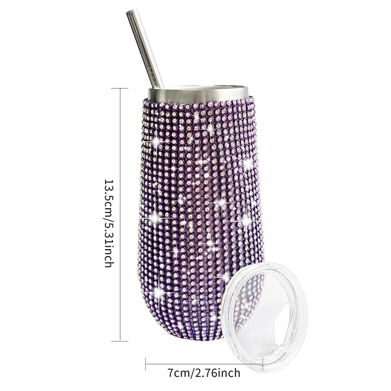 Rhinestone Wine Tumbler