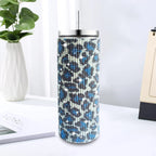 Leopard Print Rhinestone Water Bottle