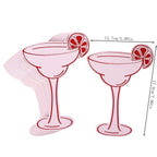 Pink Cocktail-Shaped Name Place Cards