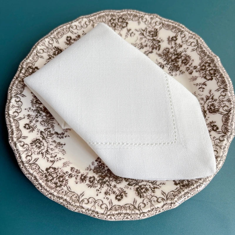 12 Pieces Flax Linen Cloth Napkin
